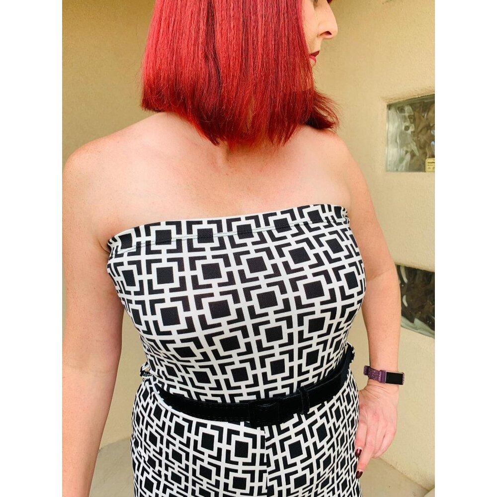 Geometric Wide Leg Sleeveless Jumper - Picture 3 of 4